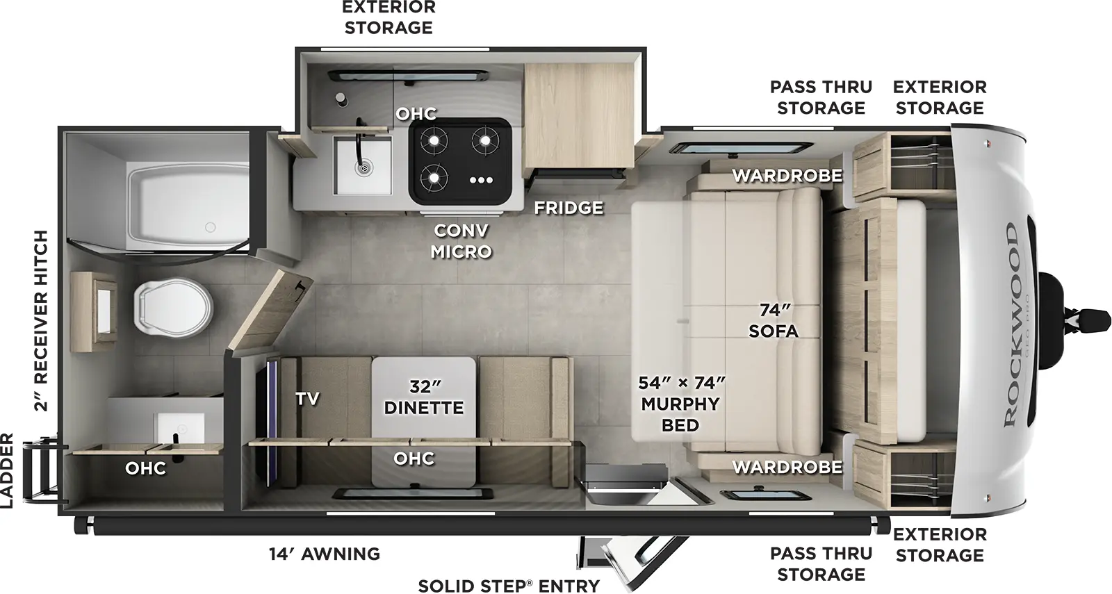 Rockwood Geo Pro G19FDS Floorplan